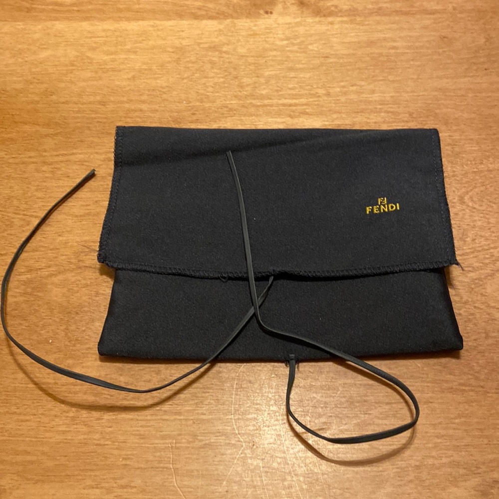 Fendi dust bag with leather ties